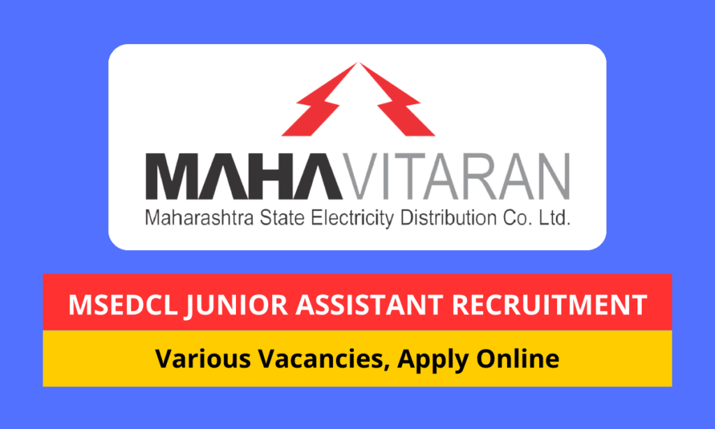 MSEDCL Junior Assistant Recruitment 2024